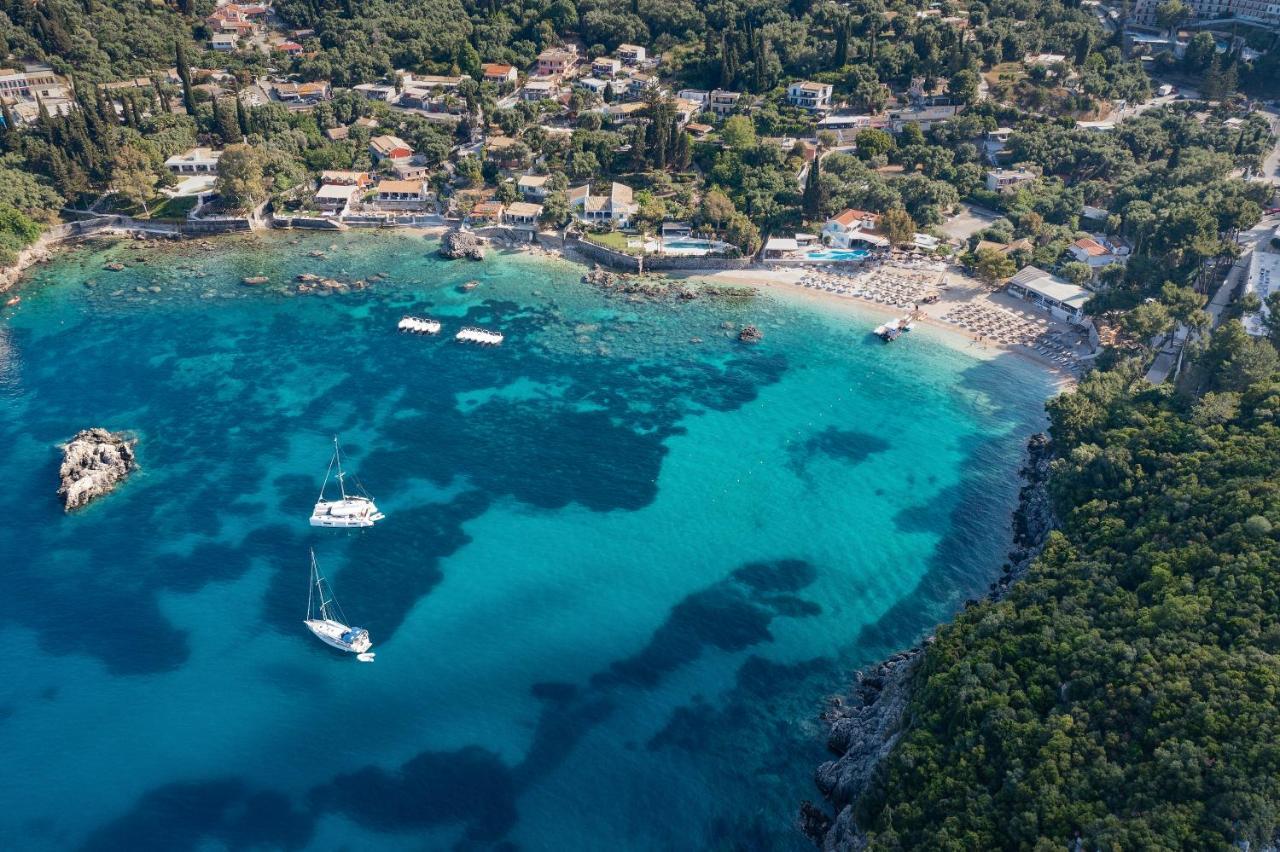 Akrotiri Beach Resort Hotel - Adult Friendly Paleokastritsa Exterior foto Aerial view of the bay