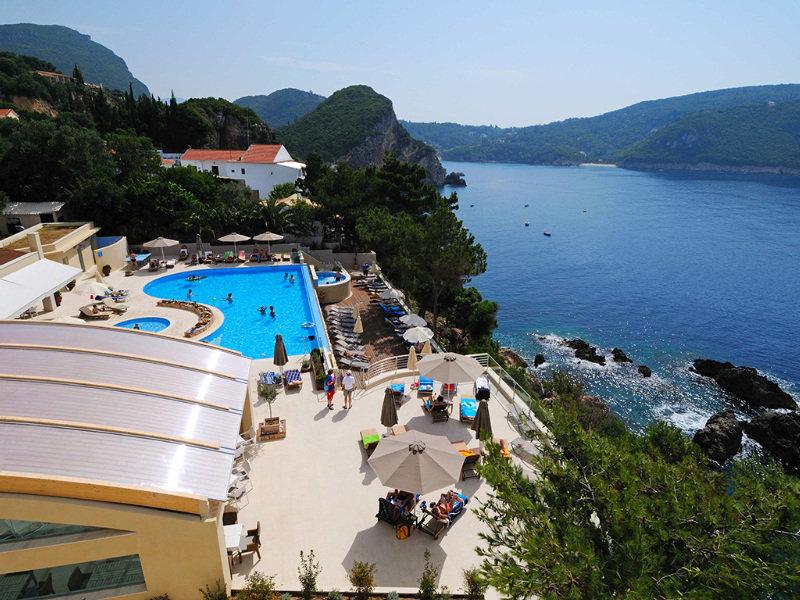 Akrotiri Beach Resort Hotel - Adult Friendly Paleokastritsa Exterior foto View of the resort